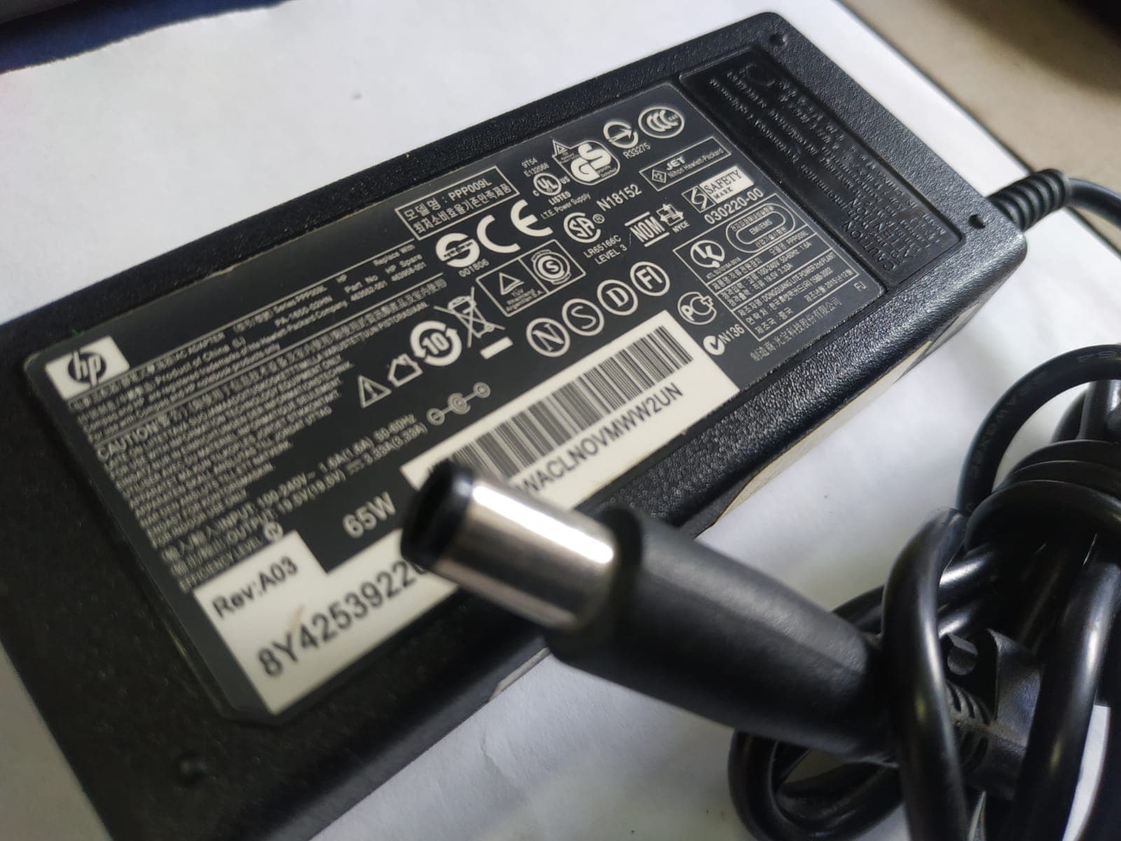 CARREGADOR HP PONTA GROSSA 19.5V 3.33A 65W - HP PONTA GROSSA 19.5V 3.33A 65W